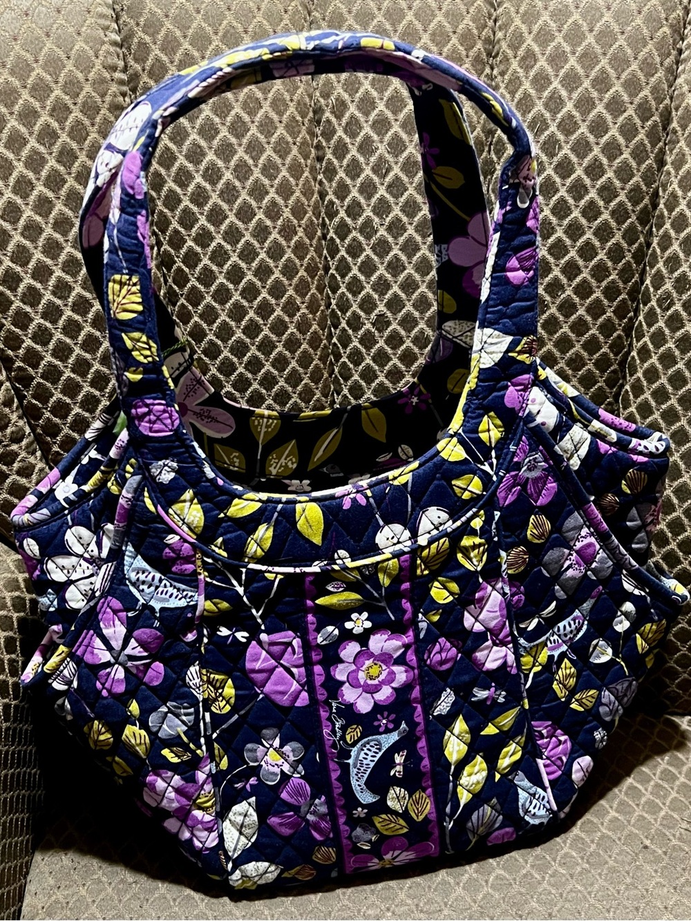 Vera Bradley Side By Side Tote in “Floral Nightingale” Pattern